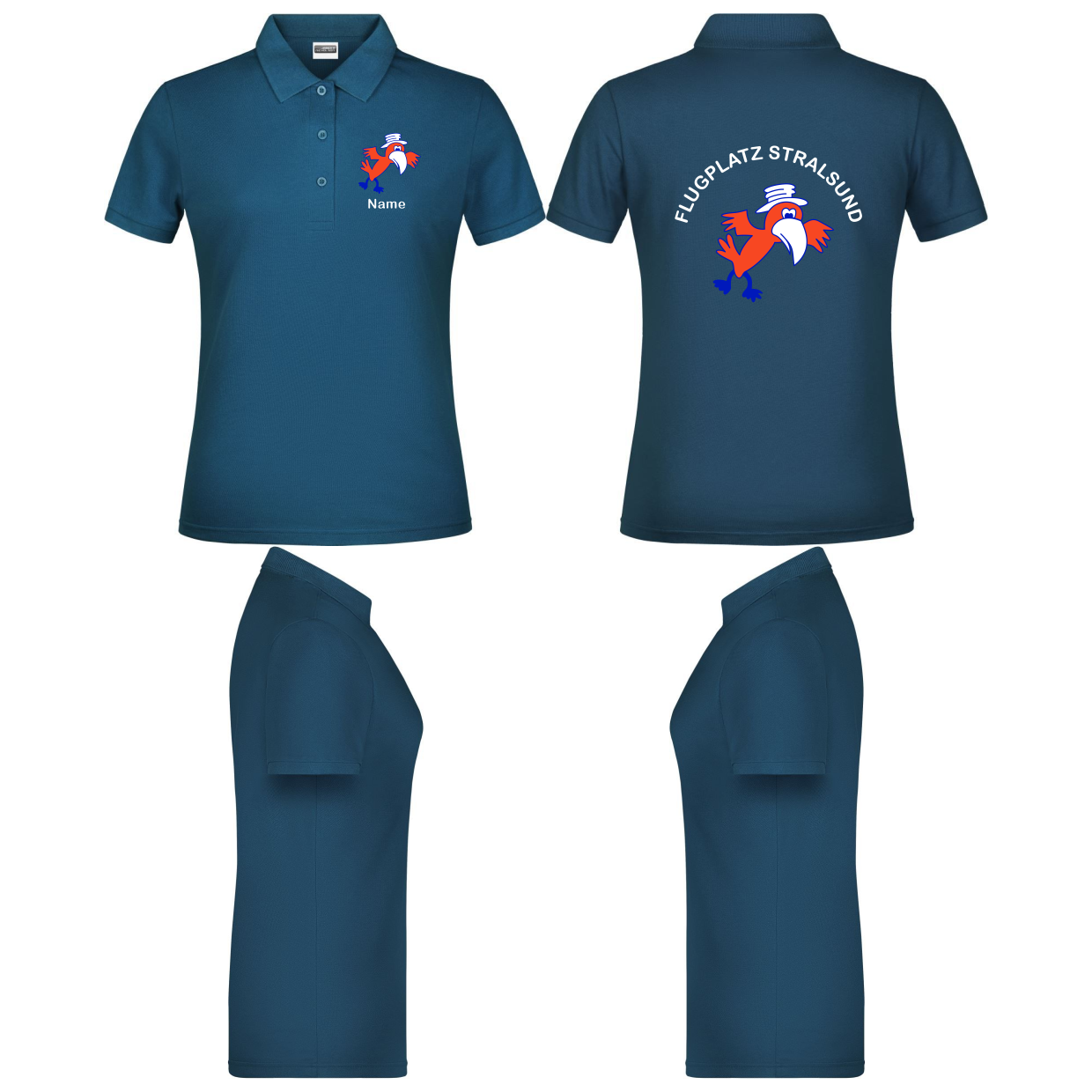 Damen Poloshirt Flugsportklub Stralsund