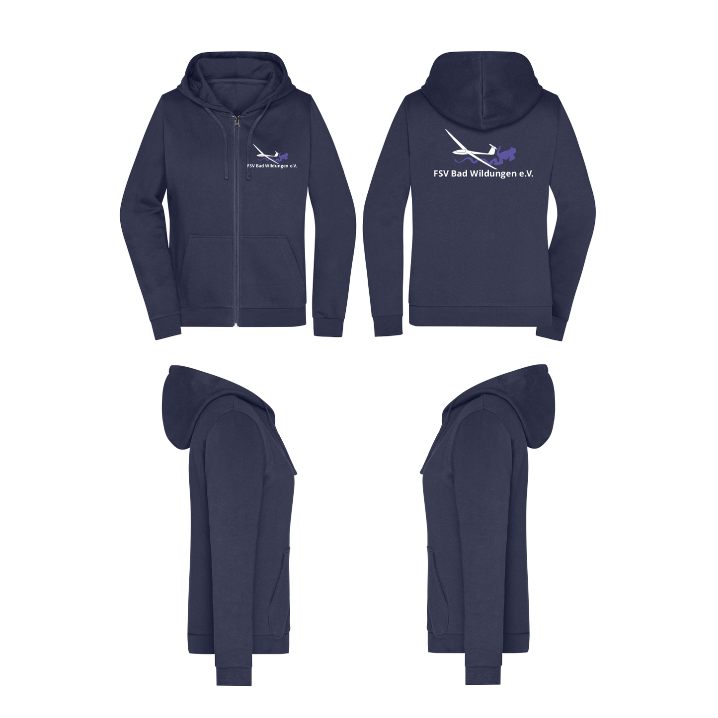 Damen ZIP-Hoodie FSV Bad Wildungen