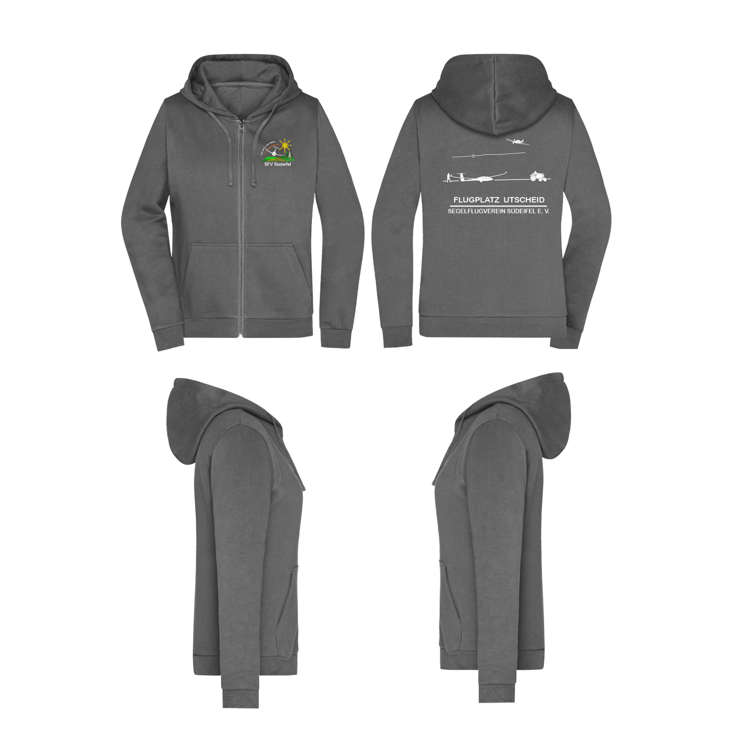 Damen ZIP-Hoodie SFV Südeifel (80% Baumwolle, 20% Polyester)