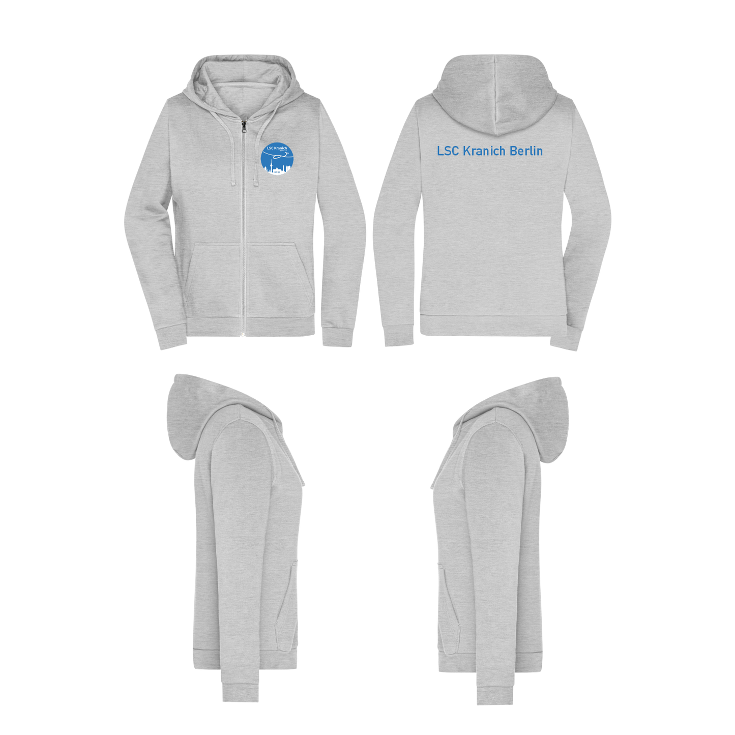 Damen ZIP-Hoodie LSC Kranich Berlin