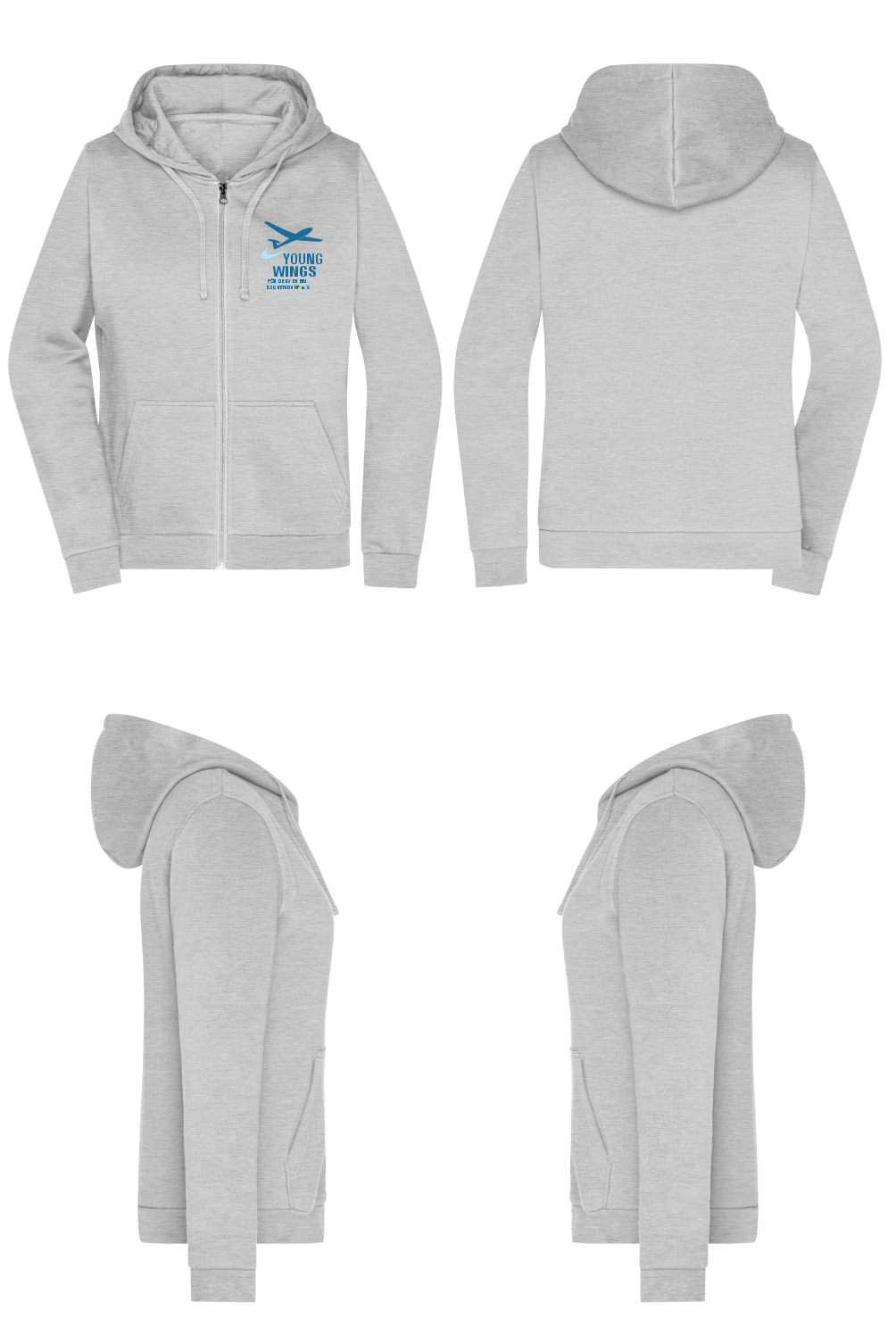 Damen ZIP-Hoodie YOUNG WINGS