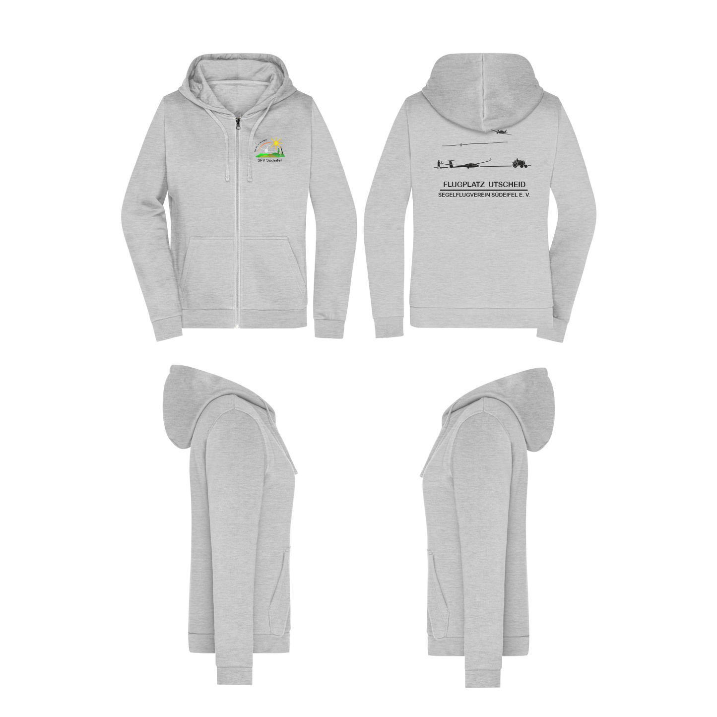 Damen ZIP-Hoodie SFV Südeifel (80% Baumwolle, 20% Polyester)