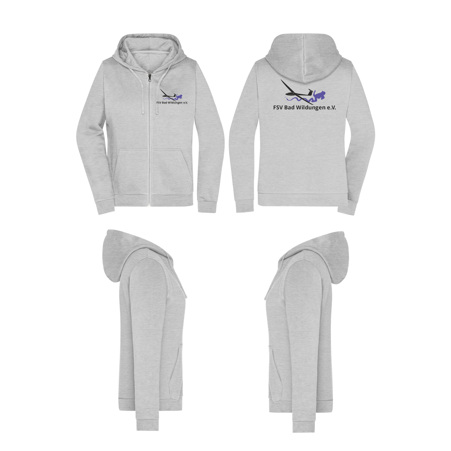 Damen ZIP-Hoodie FSV Bad Wildungen