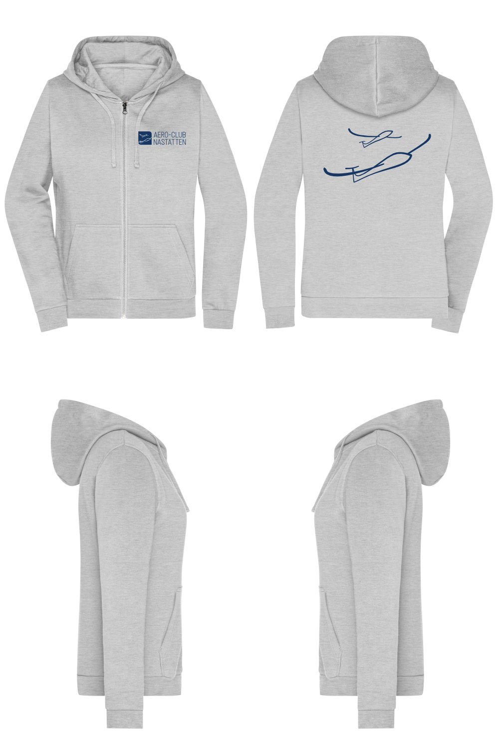 Damen ZIP-Hoodie Aero-Club Nastätten [DRUCK]