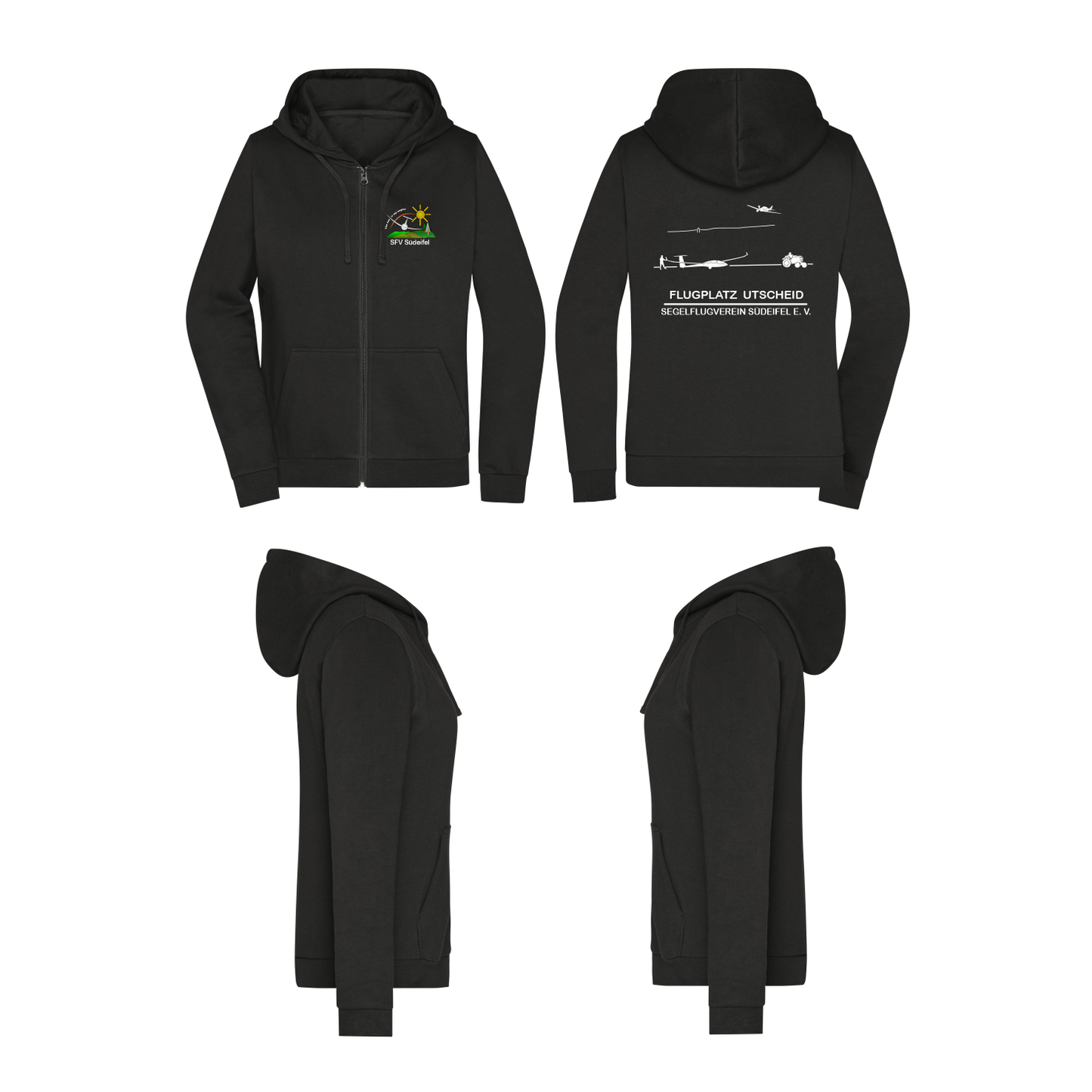 Damen ZIP-Hoodie SFV Südeifel (80% Baumwolle, 20% Polyester)