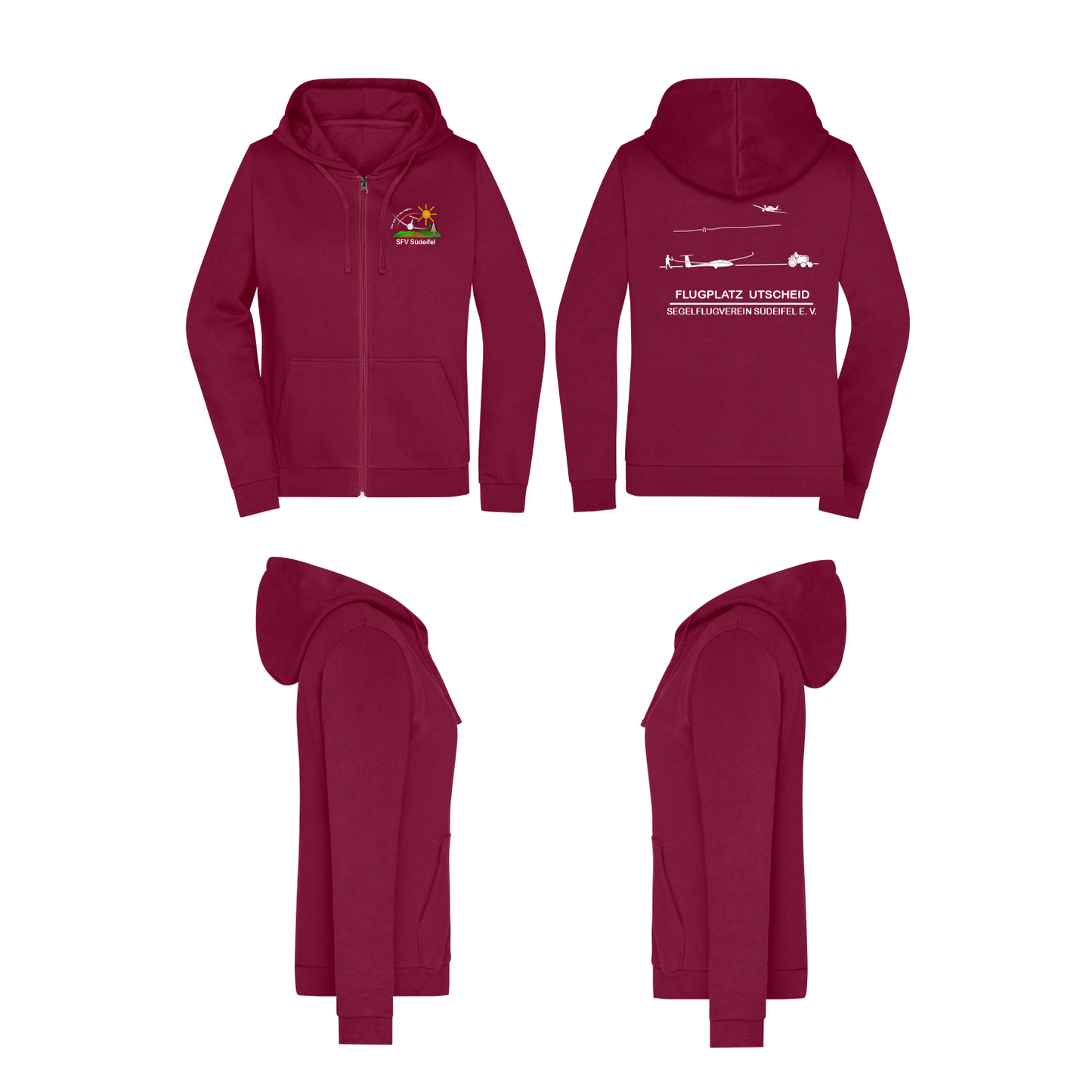 Damen ZIP-Hoodie SFV Südeifel (80% Baumwolle, 20% Polyester)