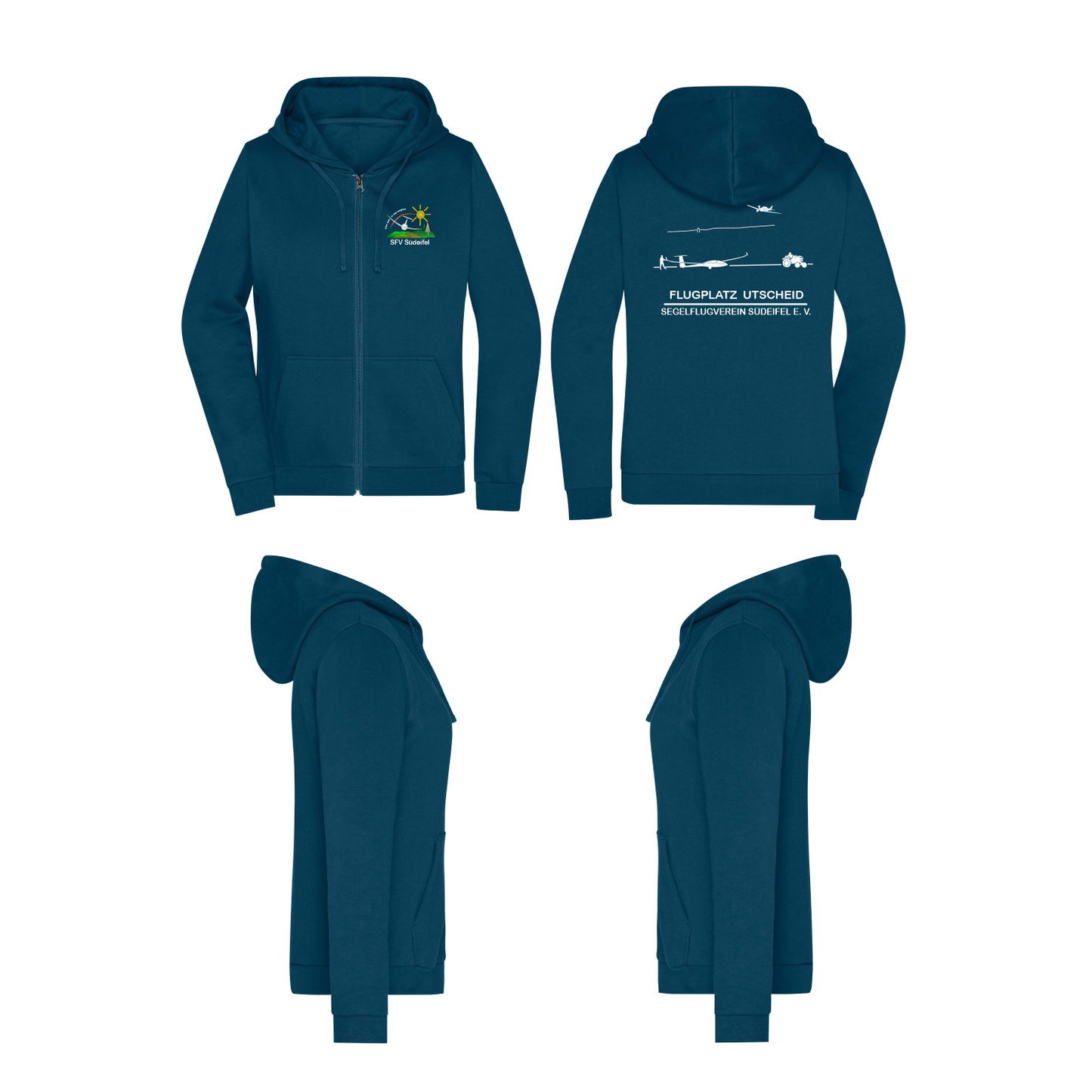 Damen ZIP-Hoodie SFV Südeifel (80% Baumwolle, 20% Polyester)
