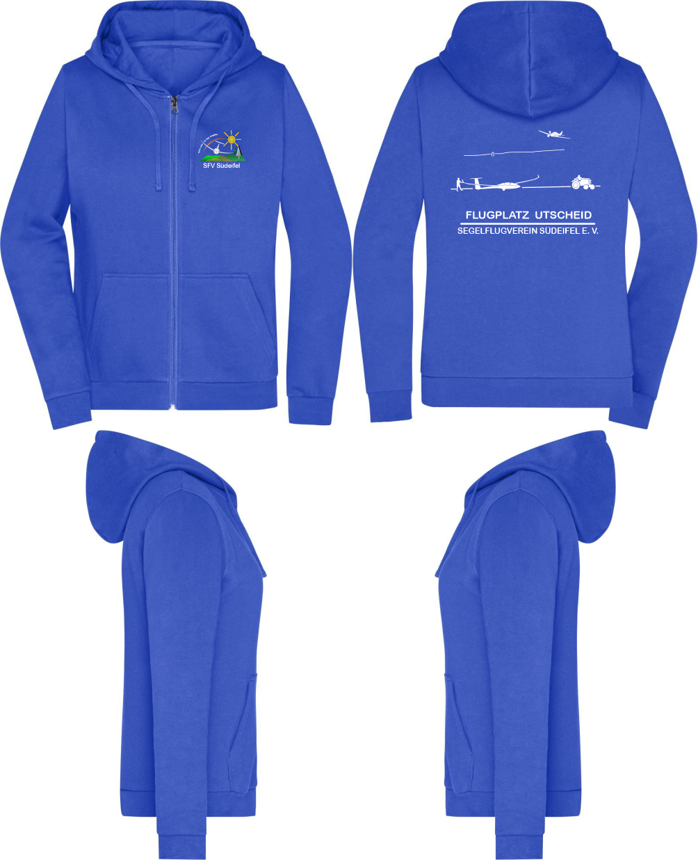 Damen ZIP-Hoodie SFV Südeifel (80% Baumwolle, 20% Polyester)