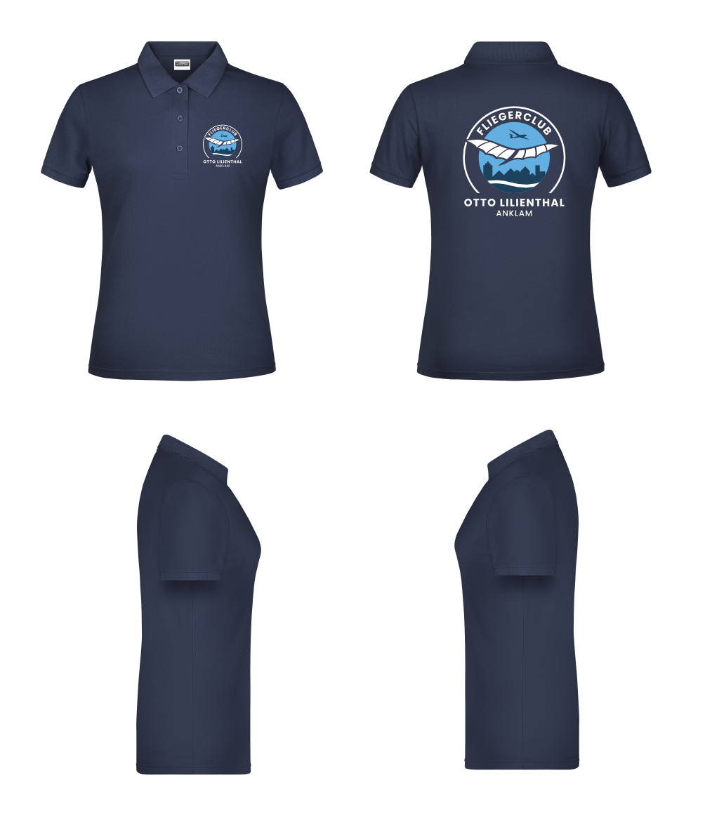 Damen Poloshirt Fliegerclub Anklam „Otto Lilienthal”