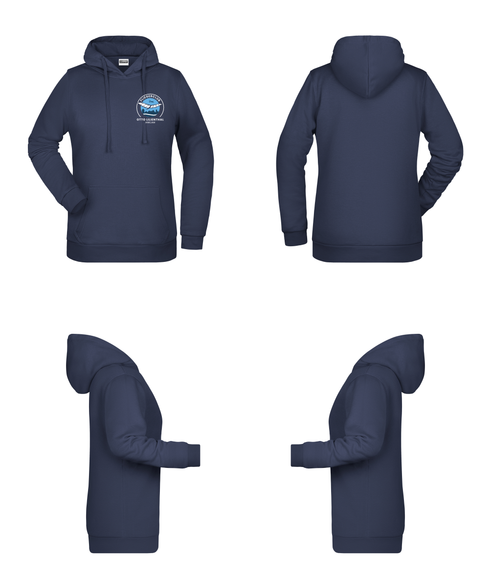 Damen Hoodie Fliegerclub Anklam „Otto Lilienthal”