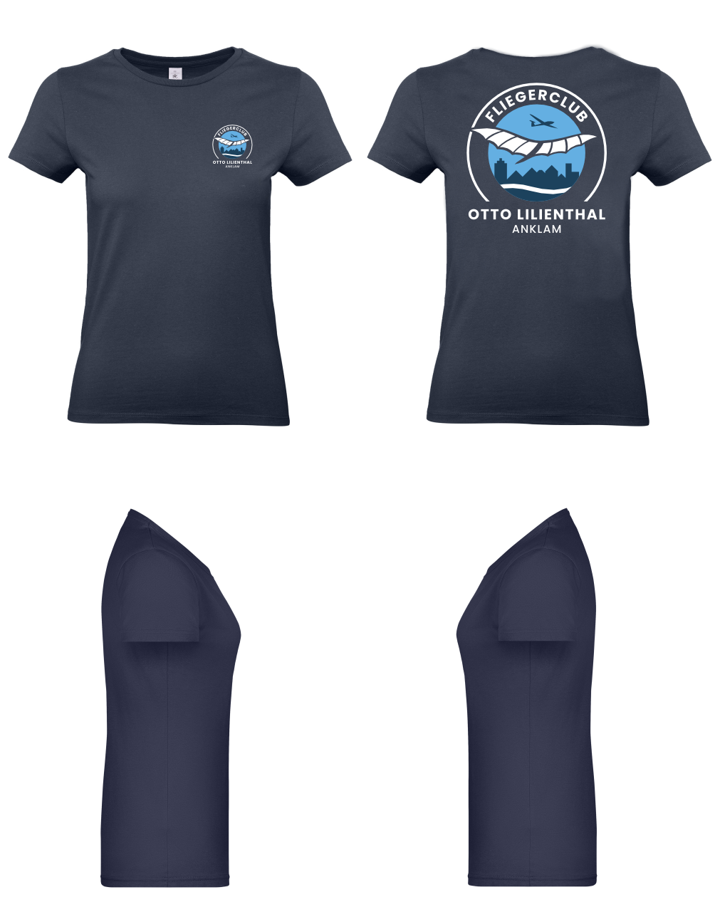 Damen T-Shirt Fliegerclub Anklam „Otto Lilienthal”