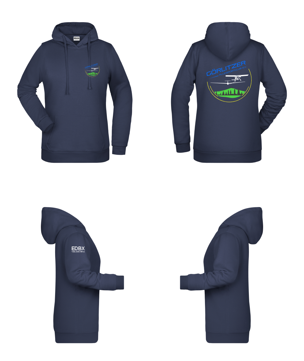 Damen Hoodie Görlitzer Flugsportclub