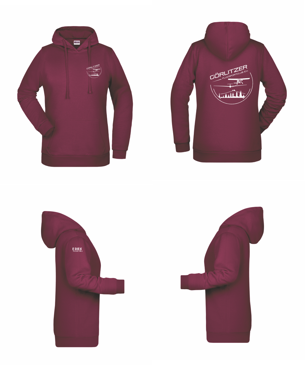 Damen Hoodie Görlitzer Flugsportclub