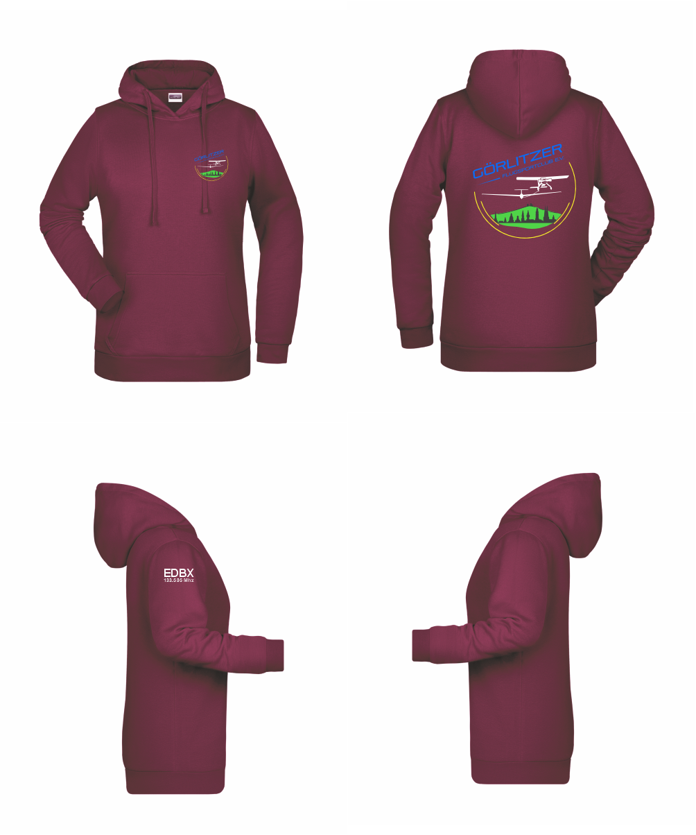 Damen Hoodie Görlitzer Flugsportclub