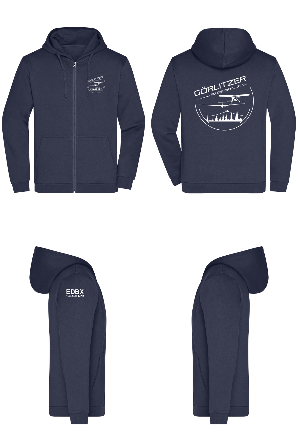 unisex ZIP-Hoodie Görlitzer Flugsportclub