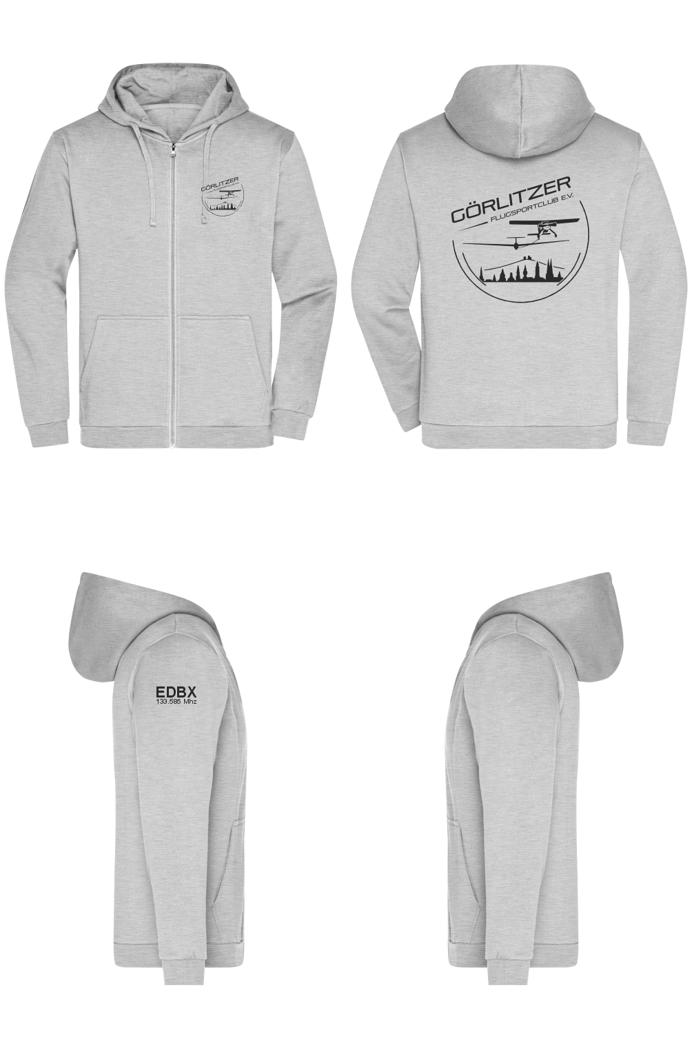 unisex ZIP-Hoodie Görlitzer Flugsportclub