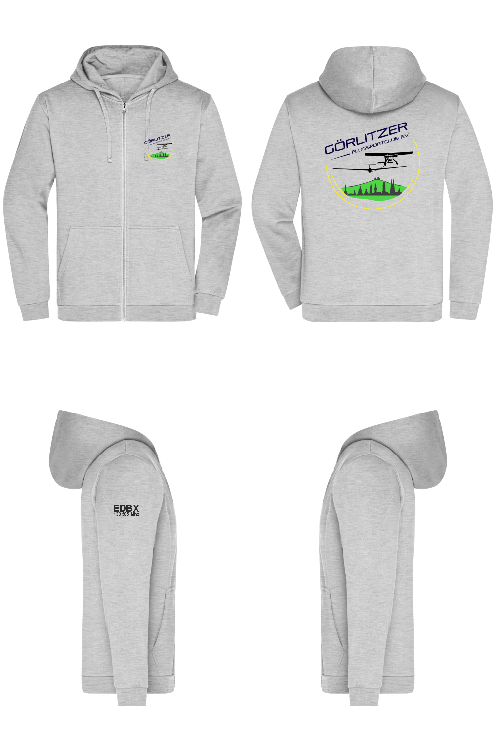 unisex ZIP-Hoodie Görlitzer Flugsportclub