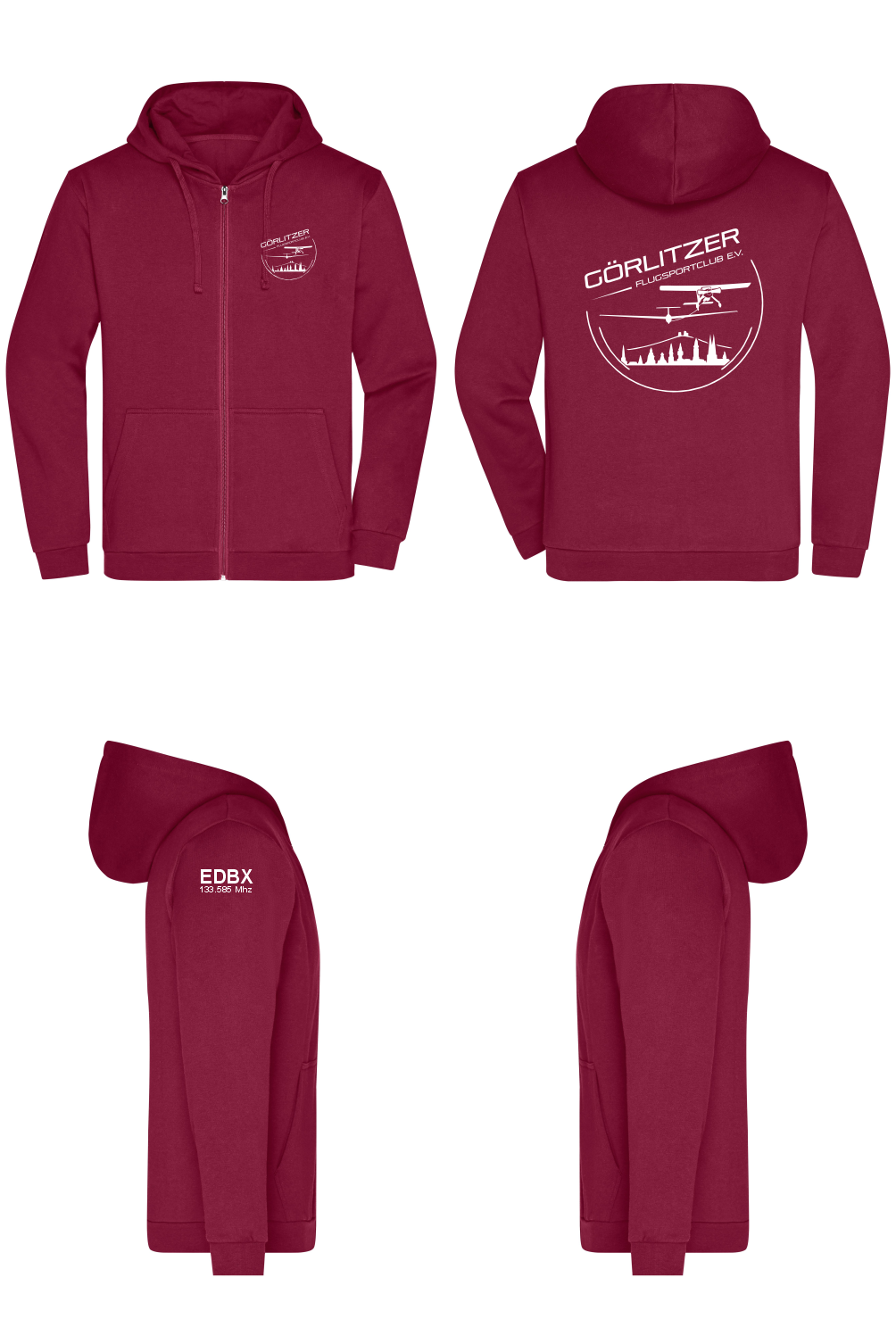 unisex ZIP-Hoodie Görlitzer Flugsportclub