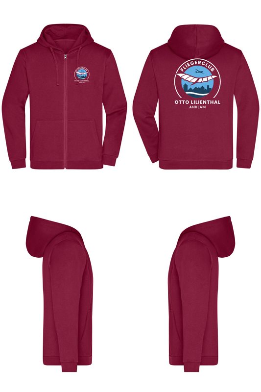 unisex ZIP-Hoodie Fliegerclub Anklam „Otto Lilienthal”
