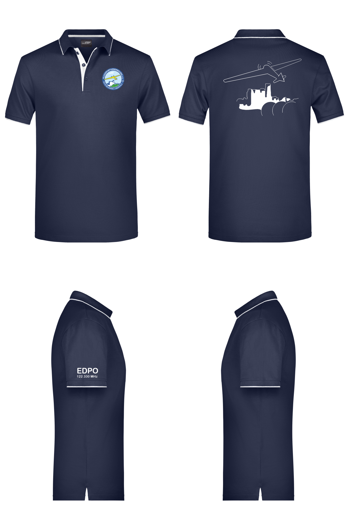 unisex Kontrast-Poloshirt FSV Neumarkt