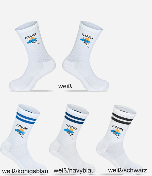 Socken mit Flieschen-Logo