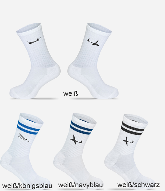 Socken mit Segelflugzeug