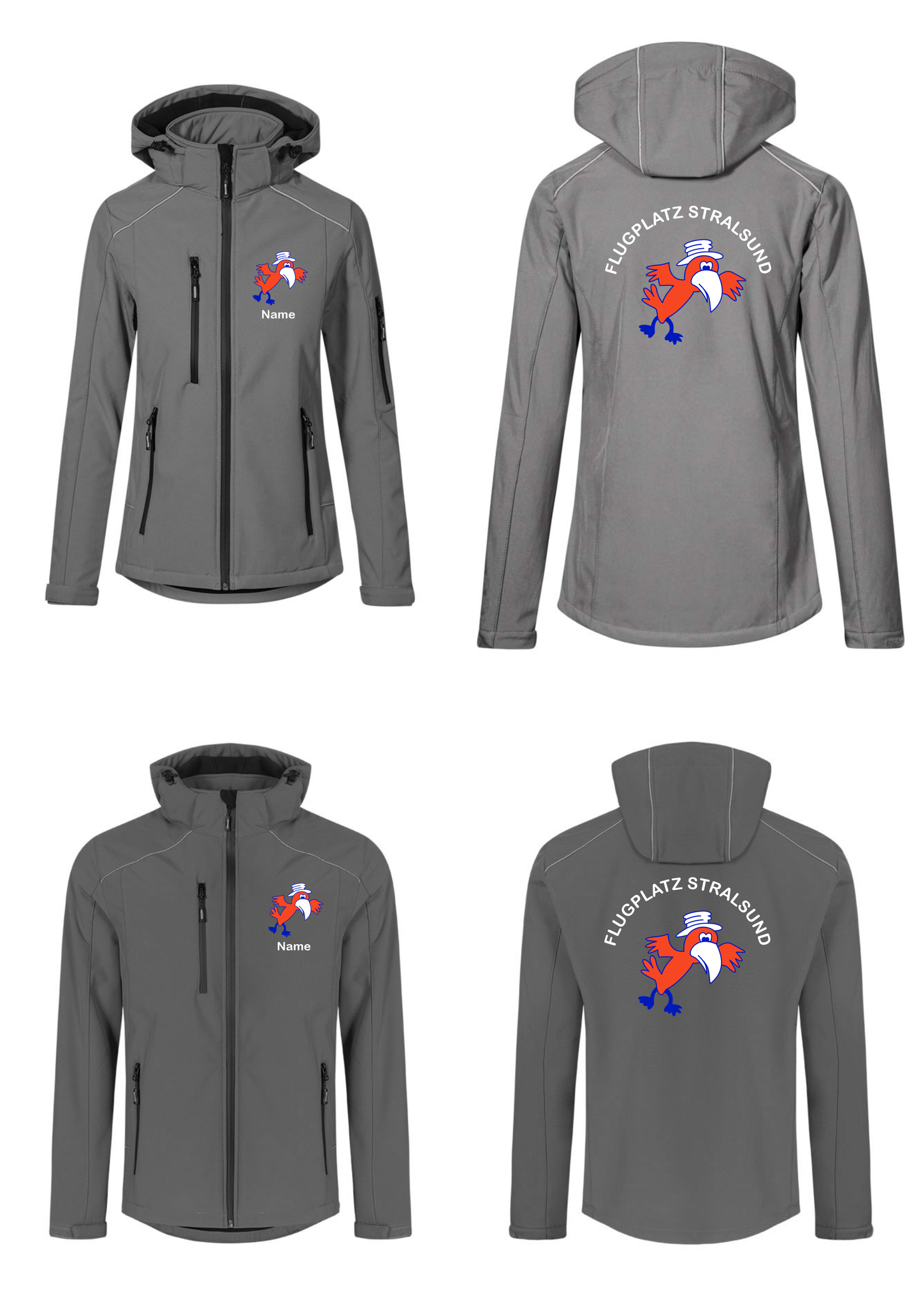 Damen/unisex Softshelljacke (2-lagig) Flugsportklub Stralsund