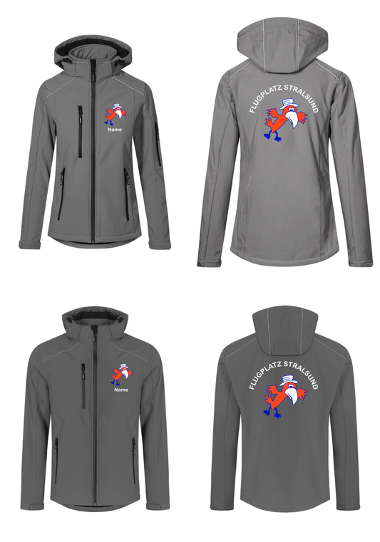 Damen/unisex Softshelljacke (2-lagig) Flugsportklub Stralsund