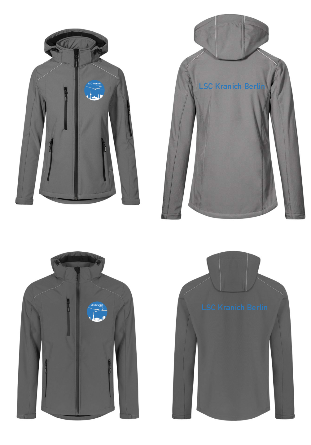 Damen/unisex Softshelljacke (2-lagig) LSC Kranich Berlin