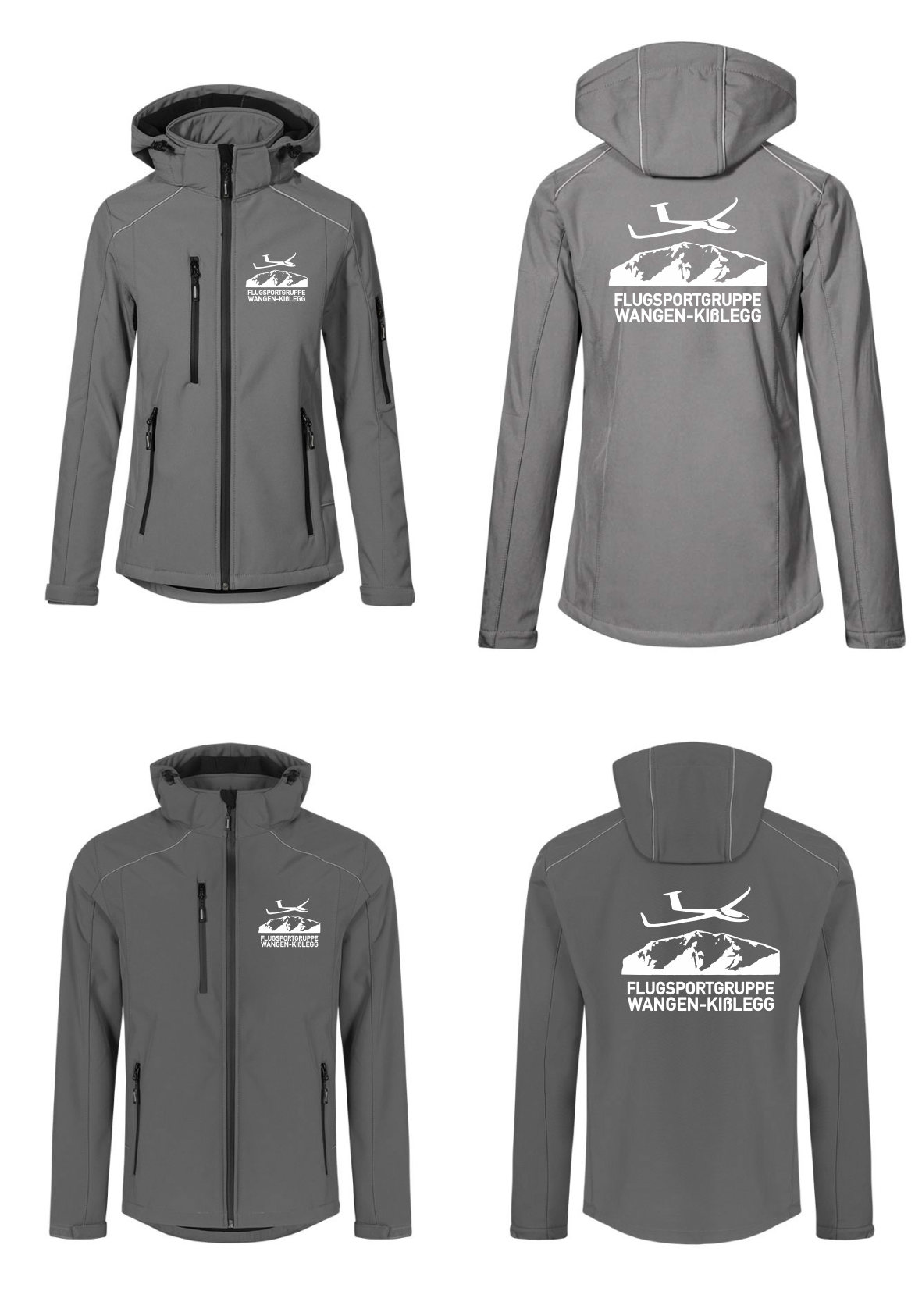 Damen/unisex Softshelljacke (2-lagig) FSG Wangen Kißlegg