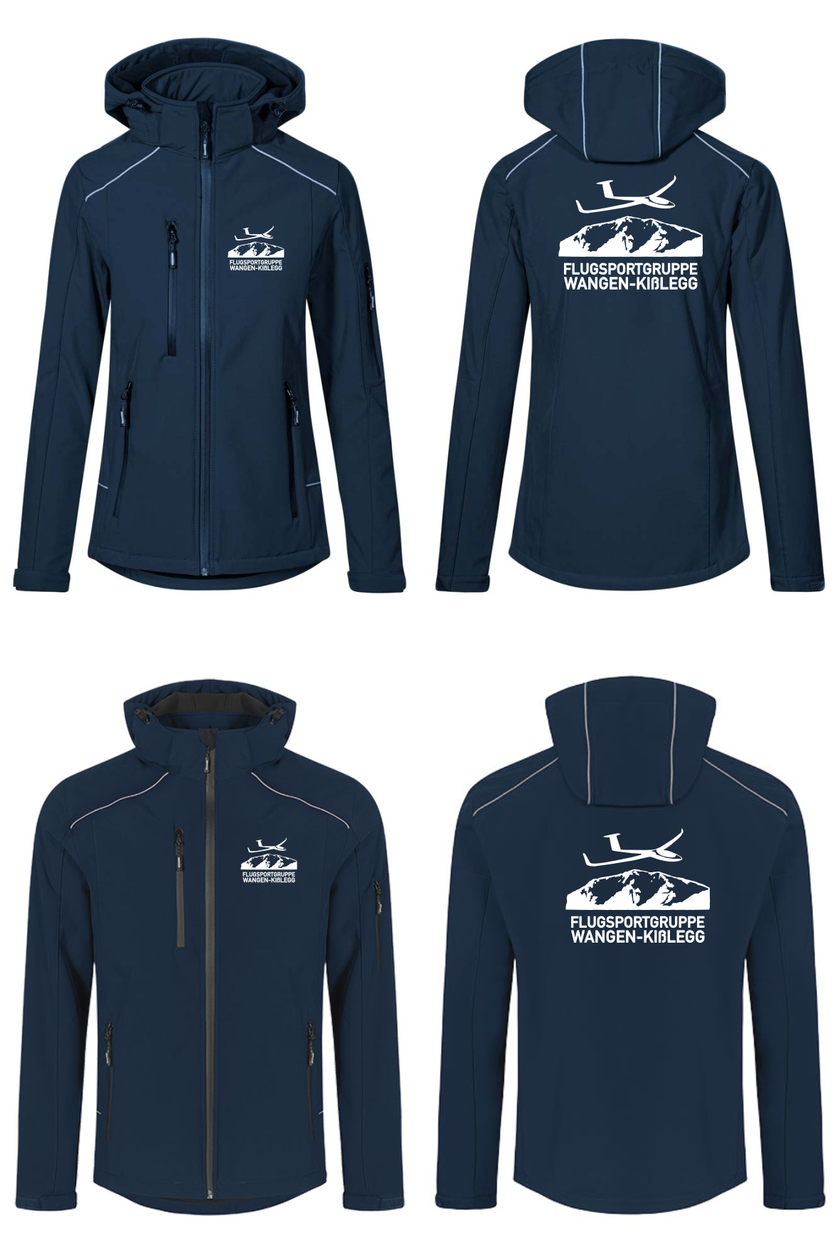 Damen/unisex Softshelljacke (2-lagig) FSG Wangen Kißlegg