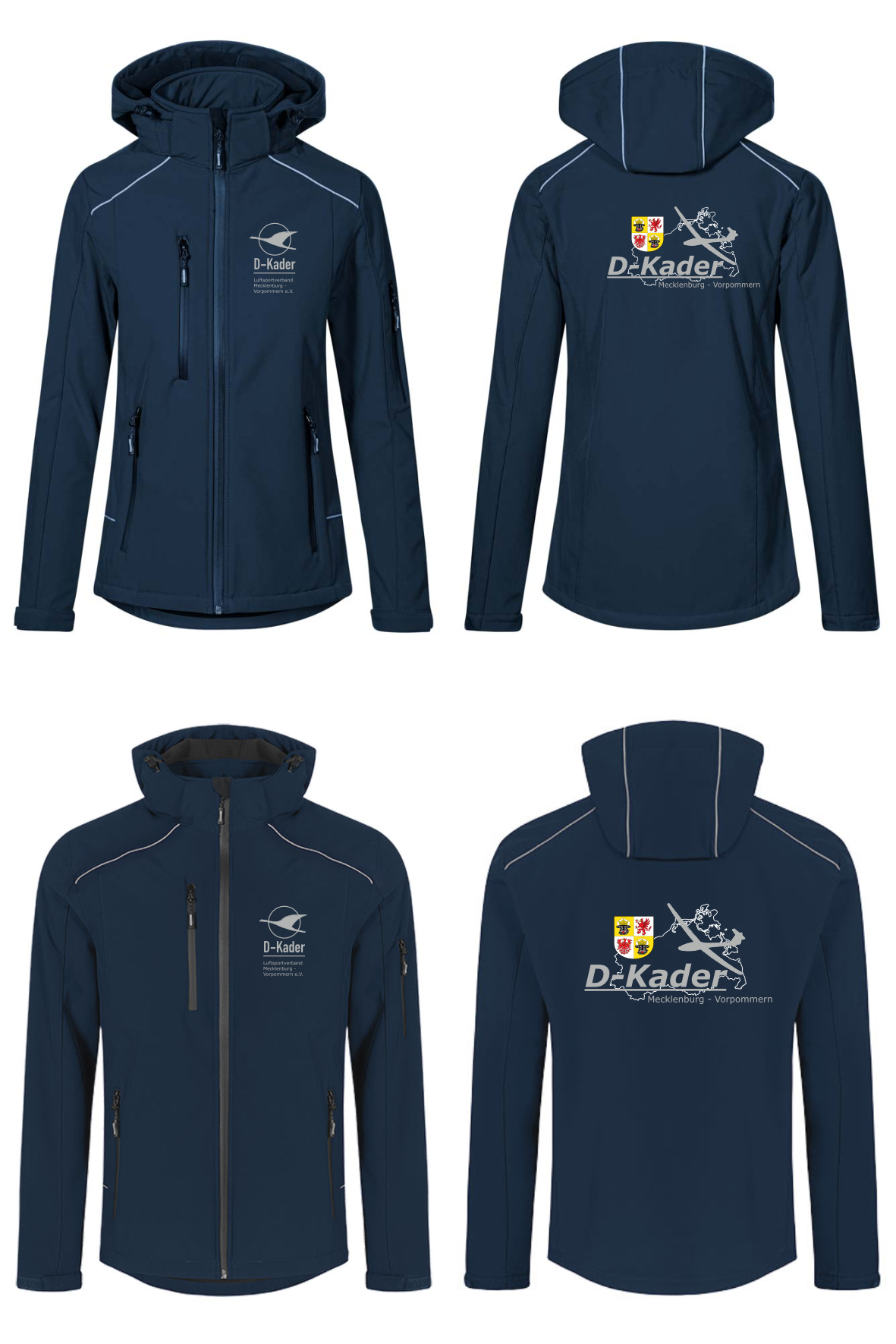 Damen/unisex Softshelljacke (2-lagig) D-Kader Mecklenburg-Vorpommern