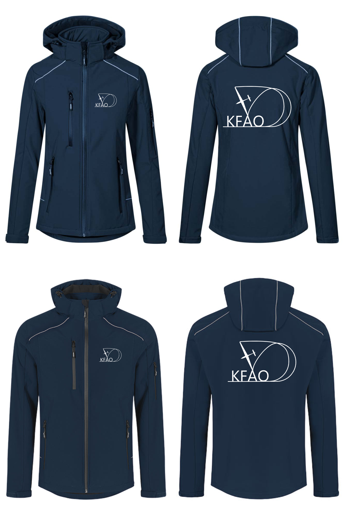 Damen/unisex Softshelljacke (2-lagig) Kunstflugförderverein Aufschwung Ost