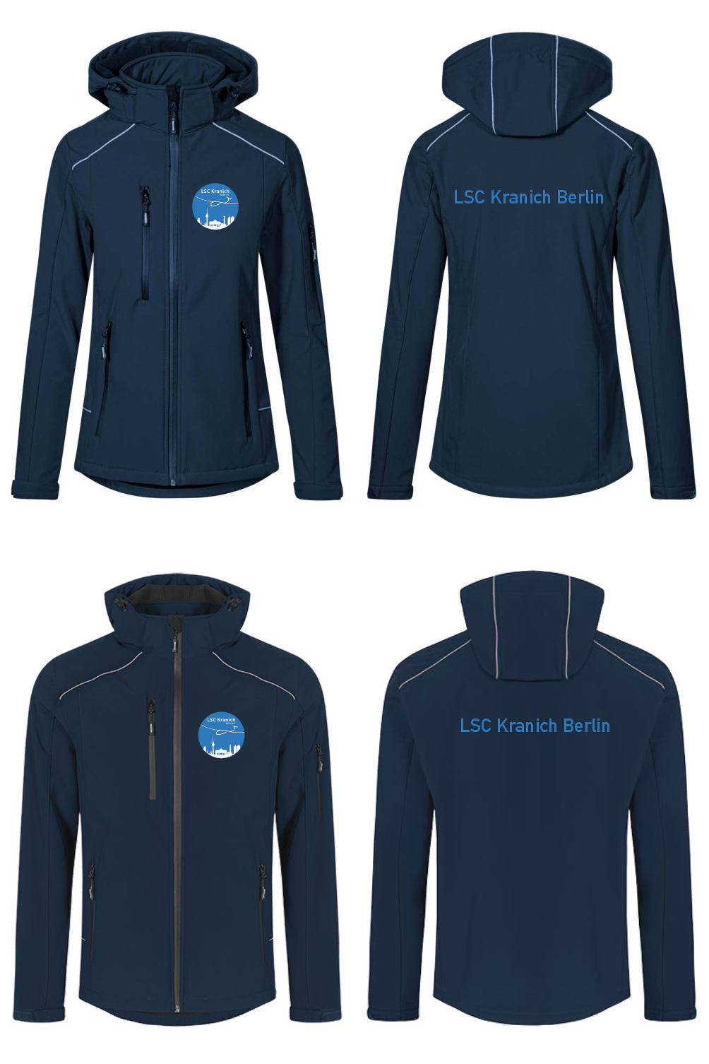 Damen/unisex Softshelljacke (2-lagig) LSC Kranich Berlin