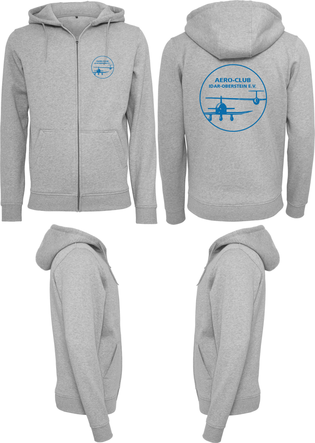 unisex ZIP-Hoodie Aero-Club Idar Oberstein BY012