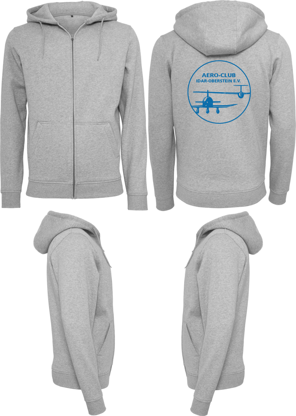 unisex ZIP-Hoodie Aero-Club Idar Oberstein BY012