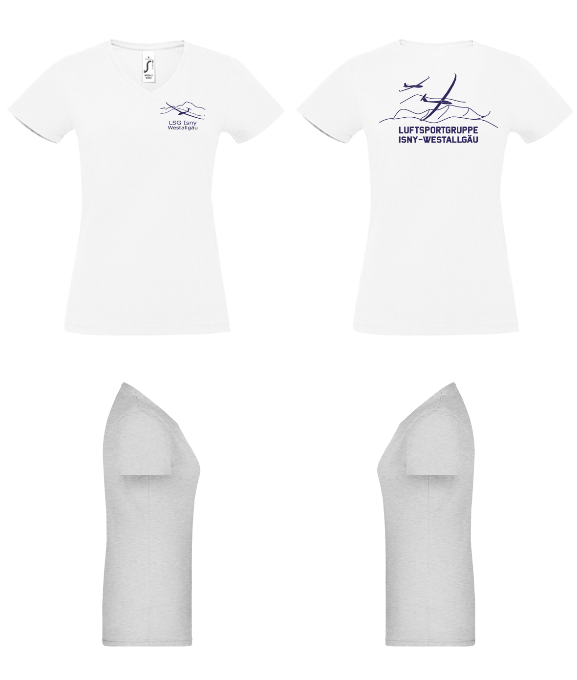 [neu] Damen T-Shirt V-Auschnitt LSG Isny-Westallgäu